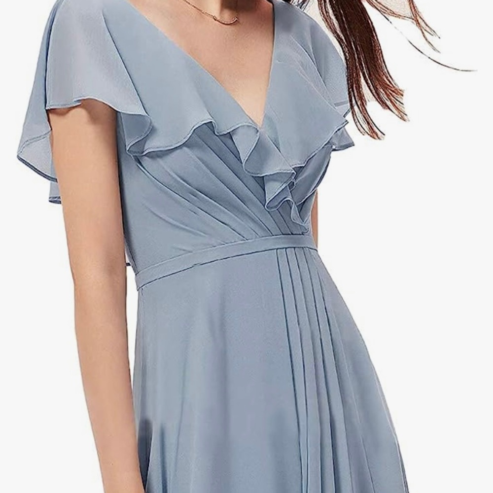 PRACTICALLY NEW *Dusty Blue Bridesmaid Dress